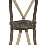 Anthracite Bavarian Lederhosen Suspenders