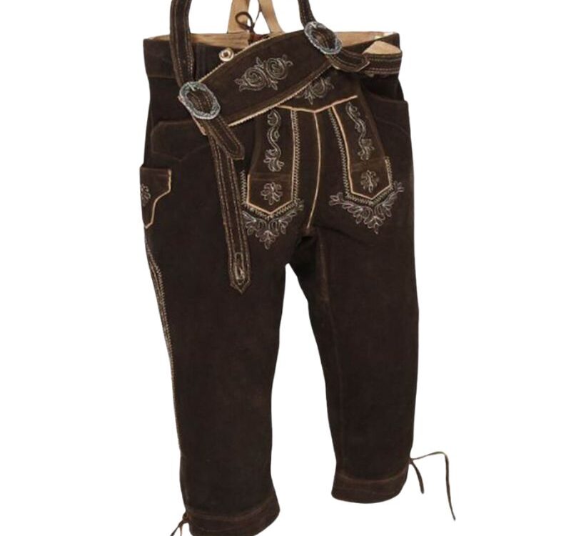 Bavarian Alpen Lederhosen Kniebund-Flula Bundhosen