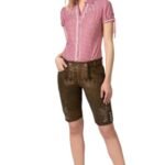 Wunsiedel – Damen-Lederhose in Wald-Umber