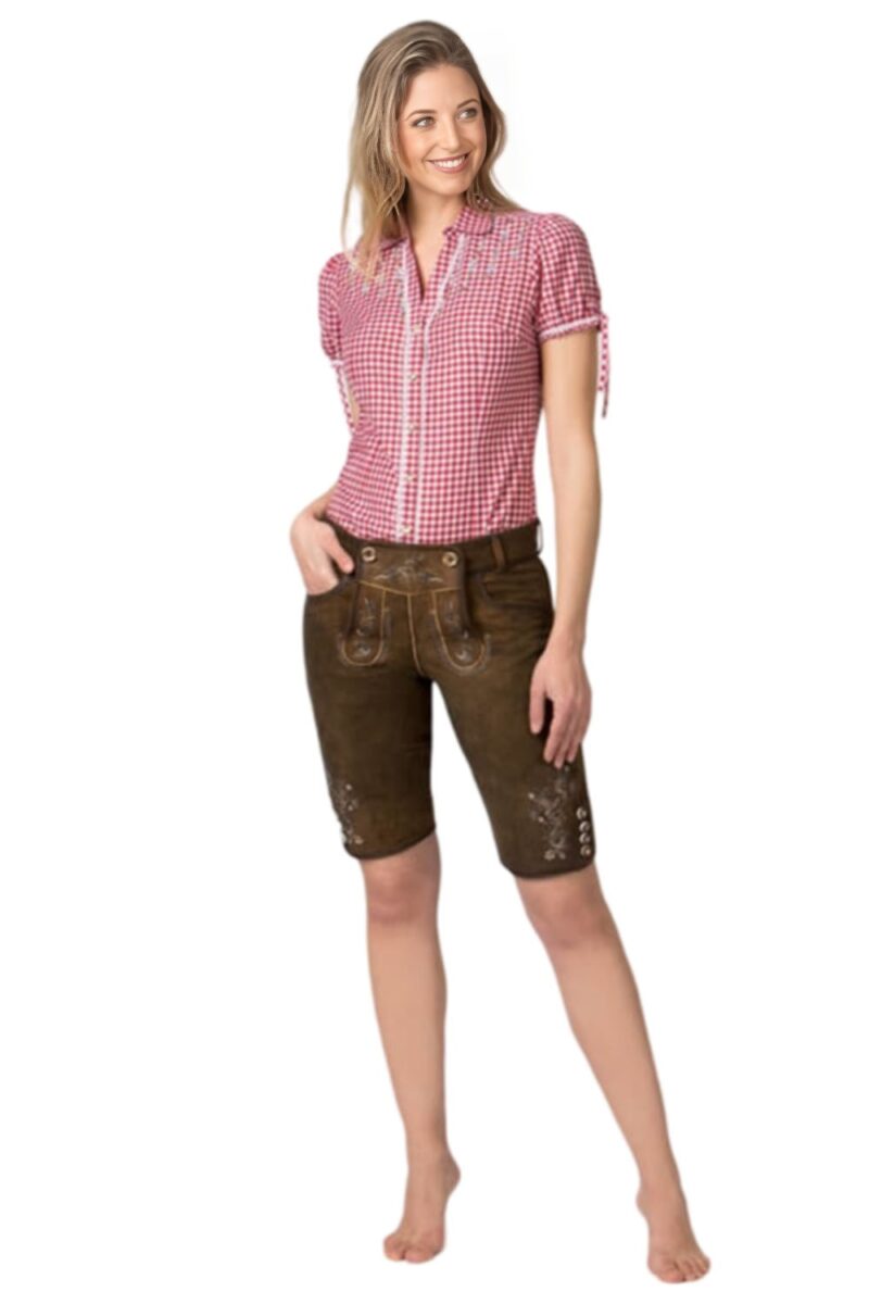 Wunsiedel – Damen-Lederhose in Wald-Umber - Image 1