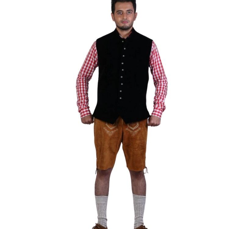 Black Trachten German Waistcoat