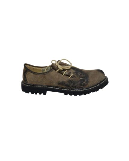 Brown Lederhosen Embroidery Shoes