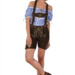 Dorfen – Dunkel-Kastanienbraune Damen-Lederhose