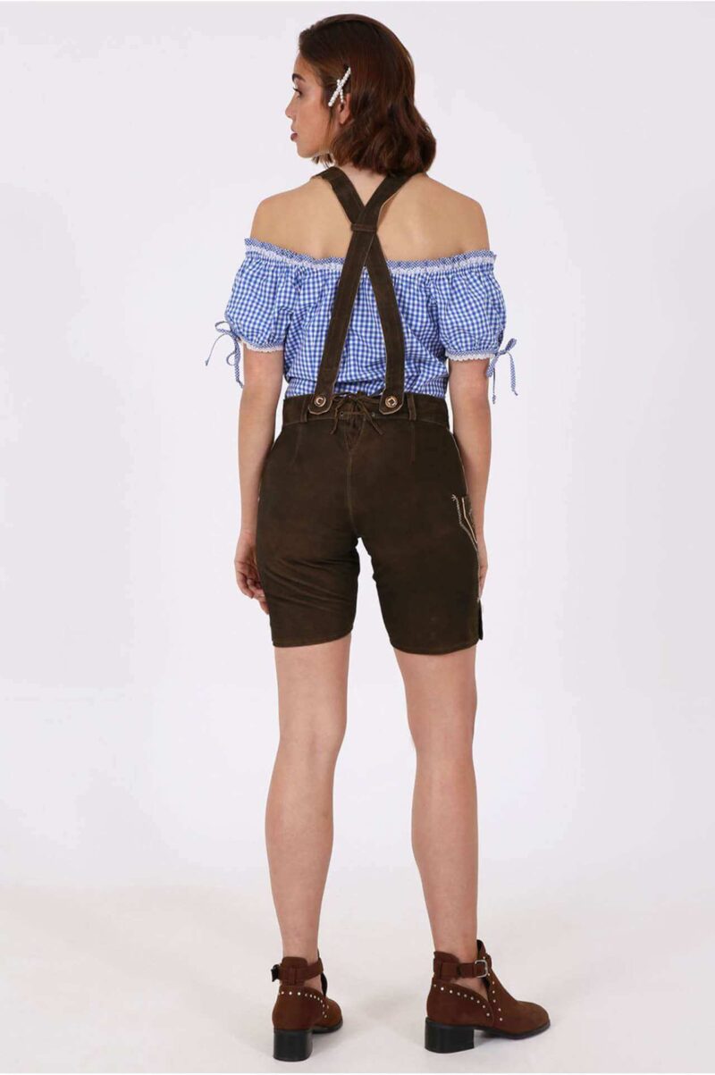 Dorfen – Dunkel-Kastanienbraune Damen-Lederhose - Image 6