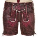 Anneliese – Damen-Lederhose in Samtbeere