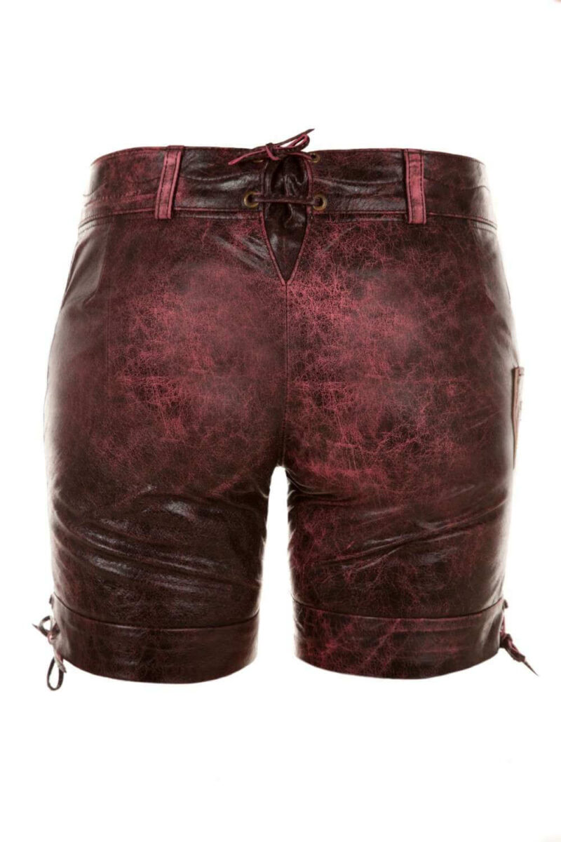Anneliese – Damen-Lederhose in Samtbeere - Image 5