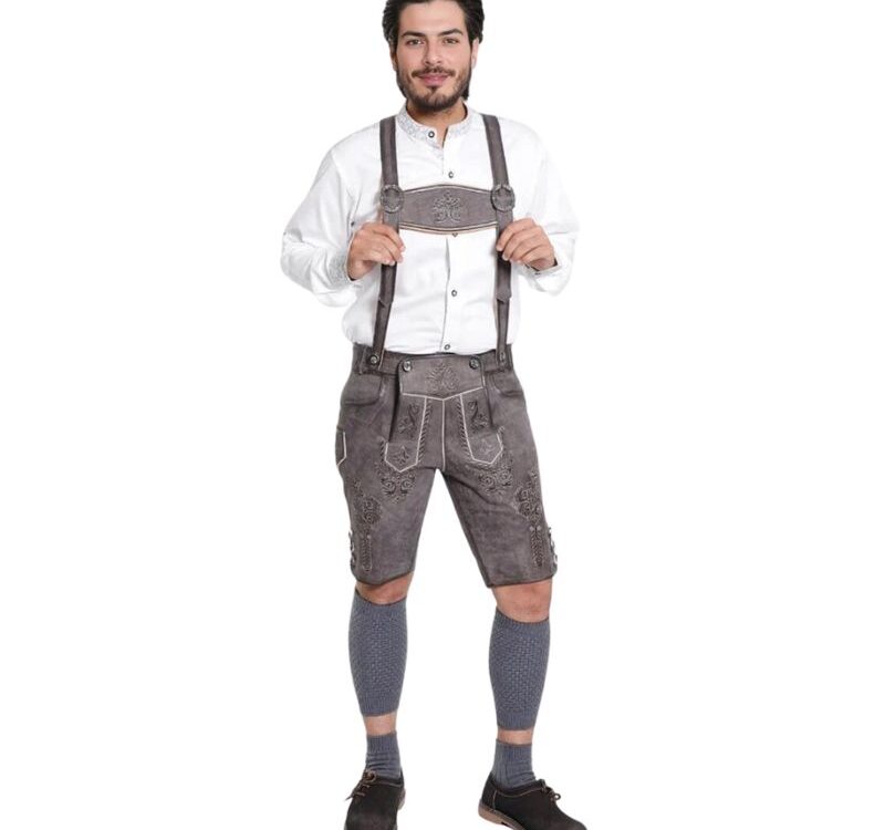 Male Authentic Black Lederhosen-Christoph Lederhosen