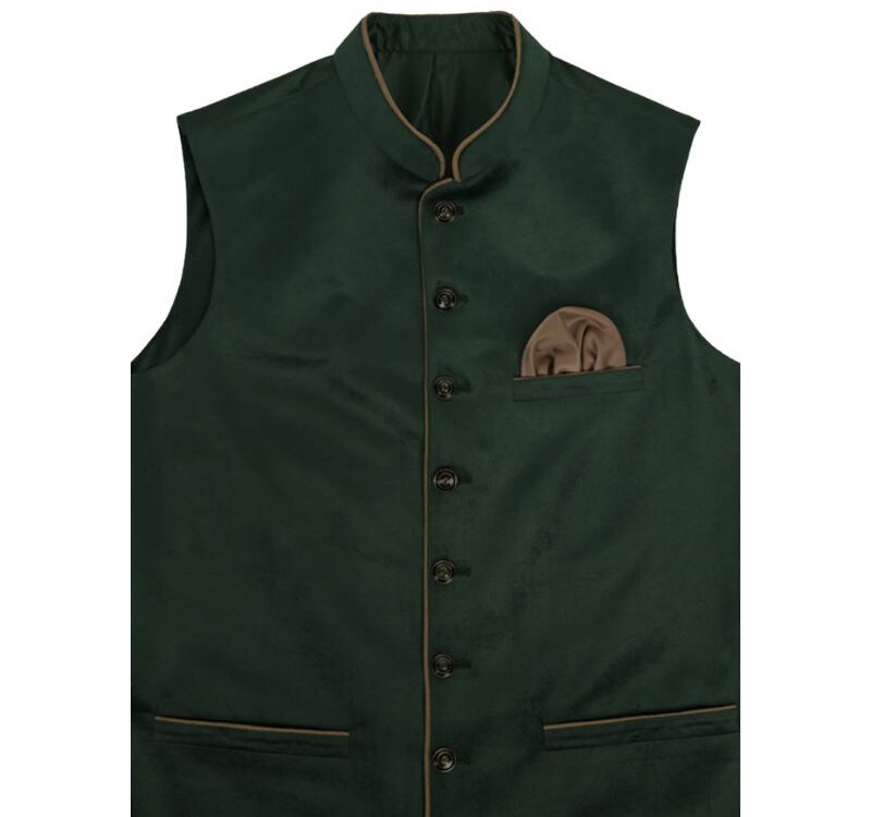 Modern Green Lederhosen Waistcoat