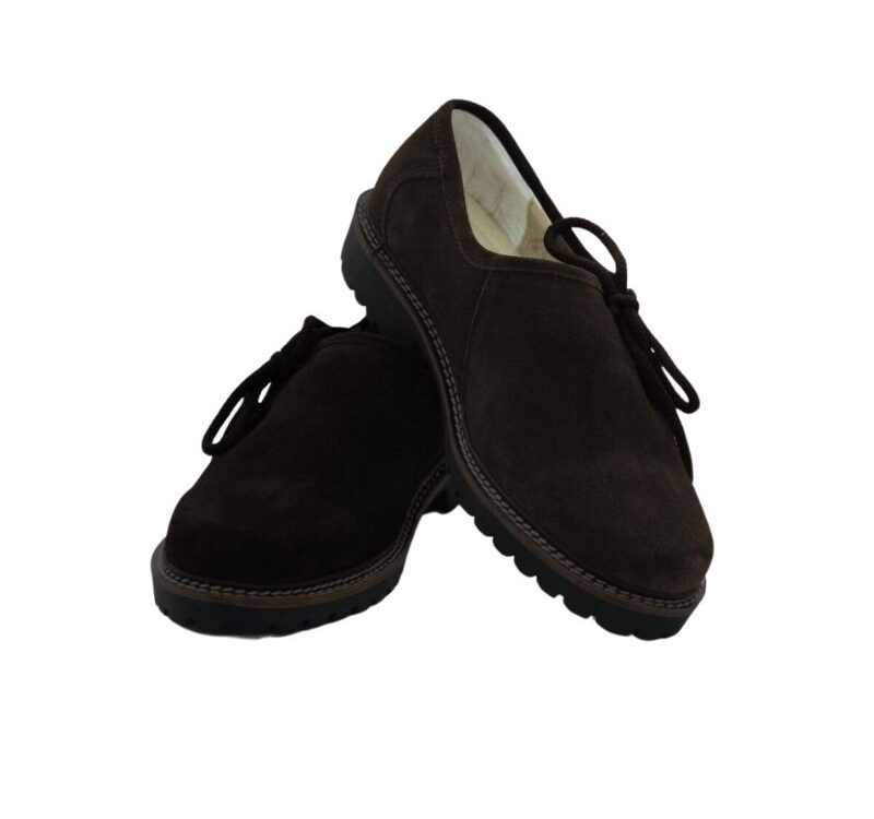 Mens Darkish Brown Lederhosen Shoes