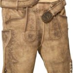 Oberstdorf Lederhose in Moorbraun – Traditionelle Wildleder-Shorts