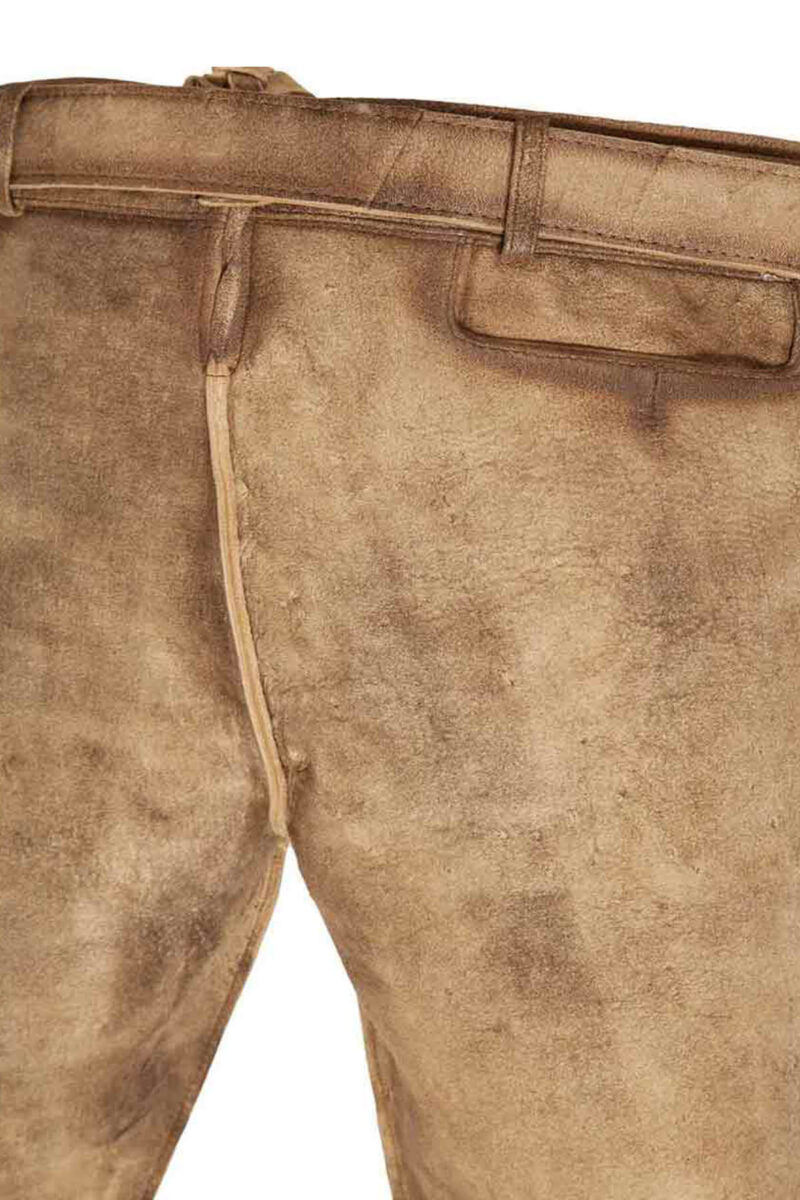 Oberstdorf Lederhose in Moorbraun – Traditionelle Wildleder-Shorts - Image 4