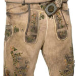 Oliver Edelweiß Rehbraun Lederhose – Exklusive Bayerische Shorts aus Wildleder