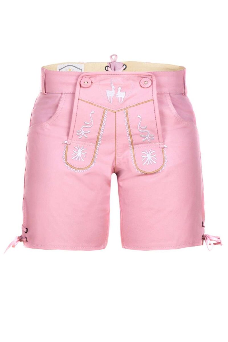 Heidi – Damen-Lederhose in Rosérosa - Image 1