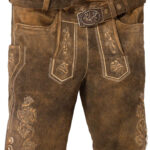 Passau Lederhose in Tiefem Umberbraun – Traditionelle Trachtenhose