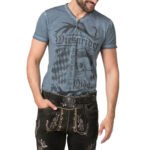 Schwarzberg Jäger-Lederhose aus schwarzem Wildleder