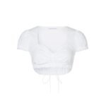 Short Sleeve Cotton Dirndl Blouse- Blouse Selma