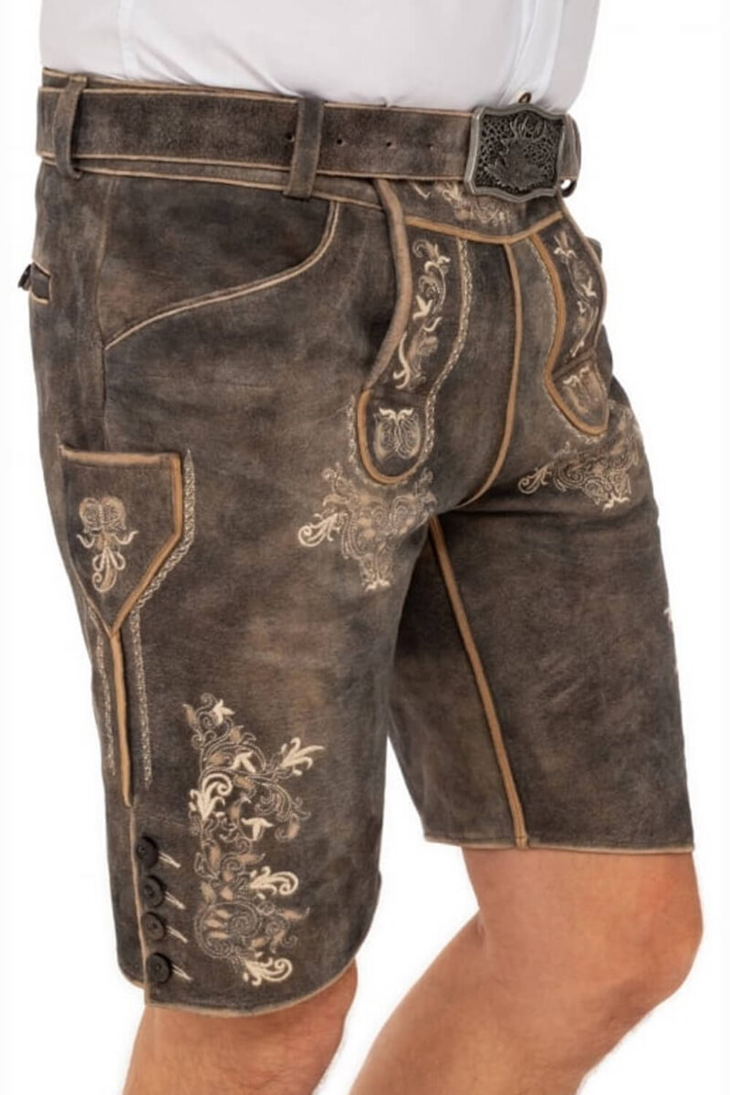 Stuttgart Lederhose in gealtertem Holzbraun - Image 2
