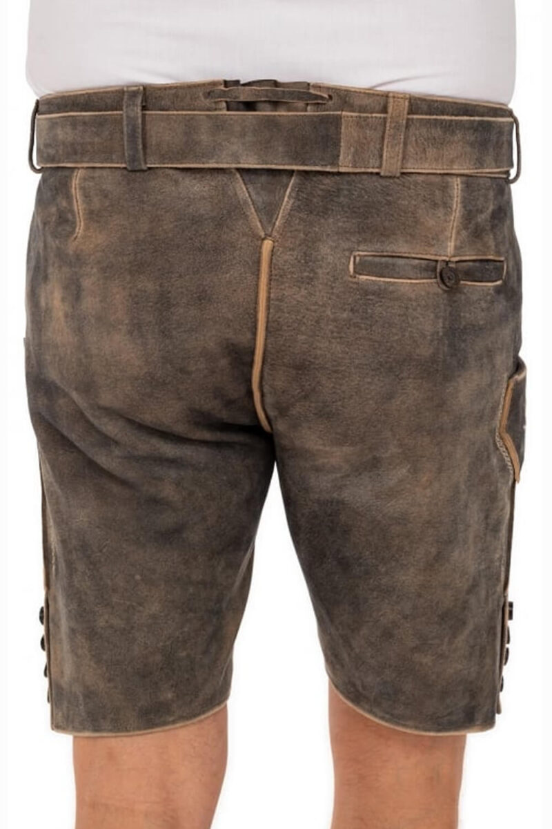 Stuttgart Lederhose in gealtertem Holzbraun - Image 4