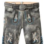 Tegernsee Forged Slate Lederhose – Bayerisches Ziegenveloursleder