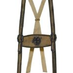 Greenish Brown Bavarian Lederhosen Suspenders