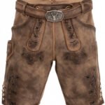 Bamberg Tabakbraune Traditionelle Veloursleder-Trachtenhose