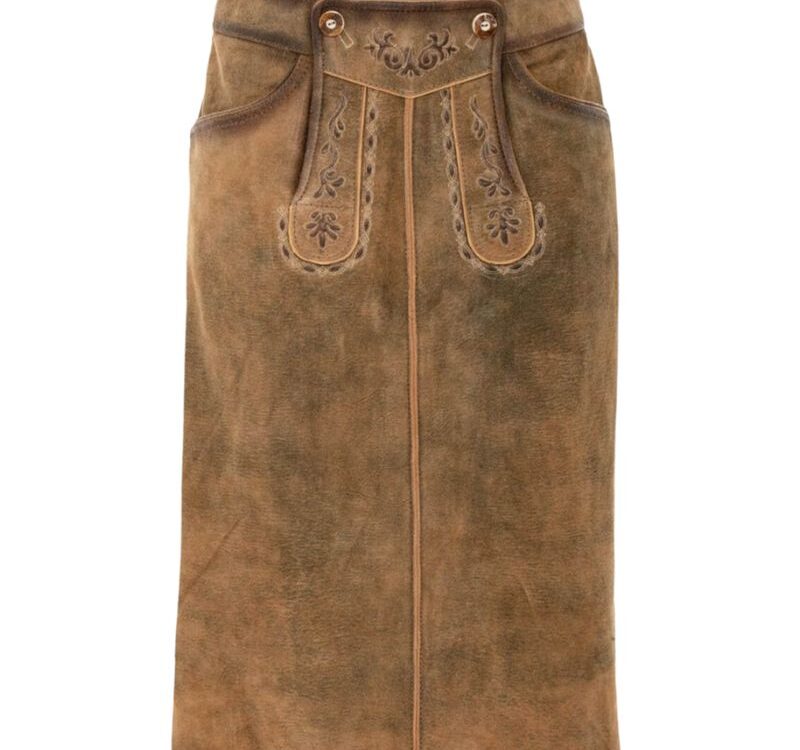 Vintage Brown Women Bavarian Skirt-Anna Skirt