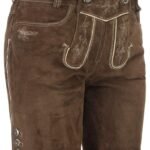 Damen-Lederhose in Mokka-Earth – Premium Wildleder-Kurzhose