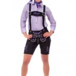 Mindelheim – Mitternachtsviolette Damen-Lederhosen