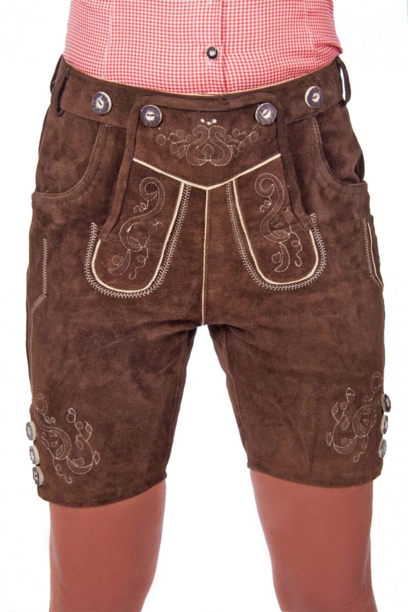 Berchtesgaden – Gebrannte Walnuss Damen-Lederhosen - Image 3