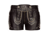 Amberg – Obsidian Schwarz Damen-Lederhosen