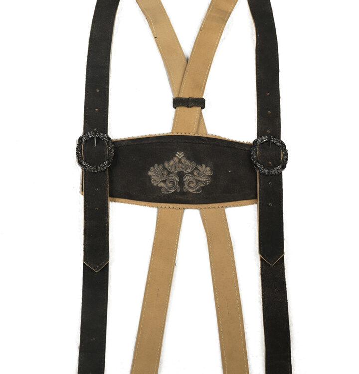 Black Bavarian Lederhosen Suspender
