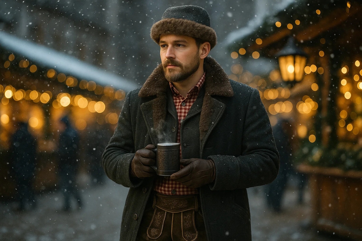 Winter-Dirndl Styling