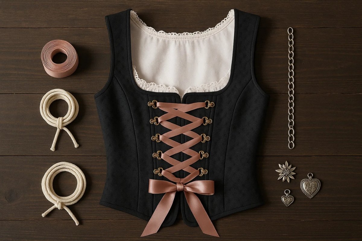 Was Sie brauchen: Schnürmaterialien und Accessoires